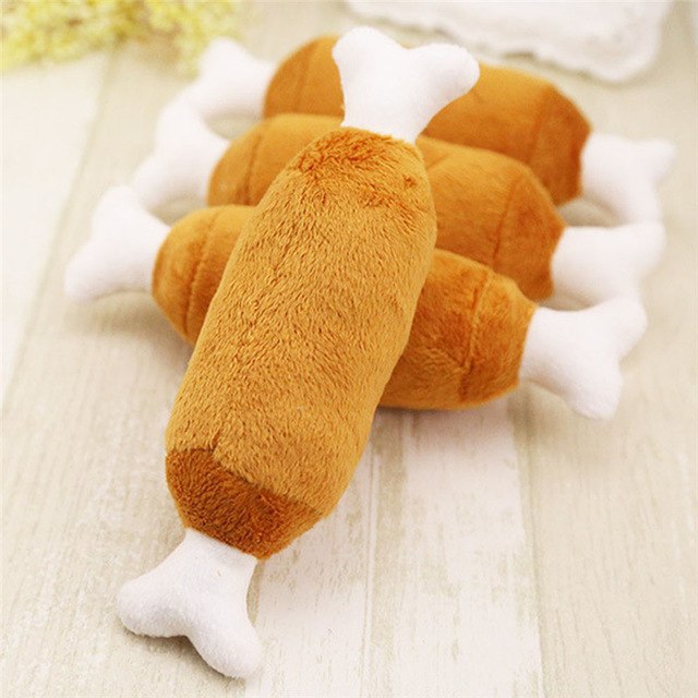 1PC Pet Dog Cat Chicken Legs Plush Toys - Go Bagheera