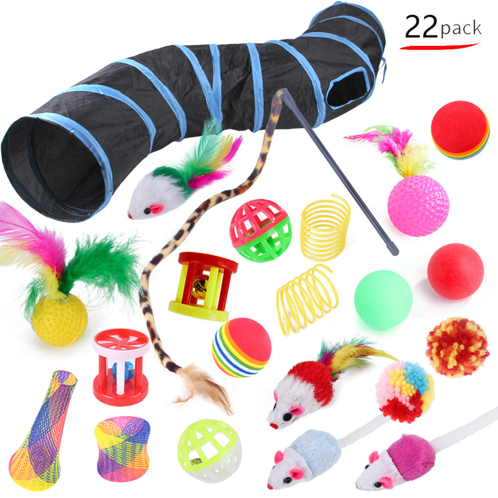 Cat Toy Set Funny Cat Assembled Toys Cat Tunnel Cat Tunnel Pet Supplies - Go Bagheera