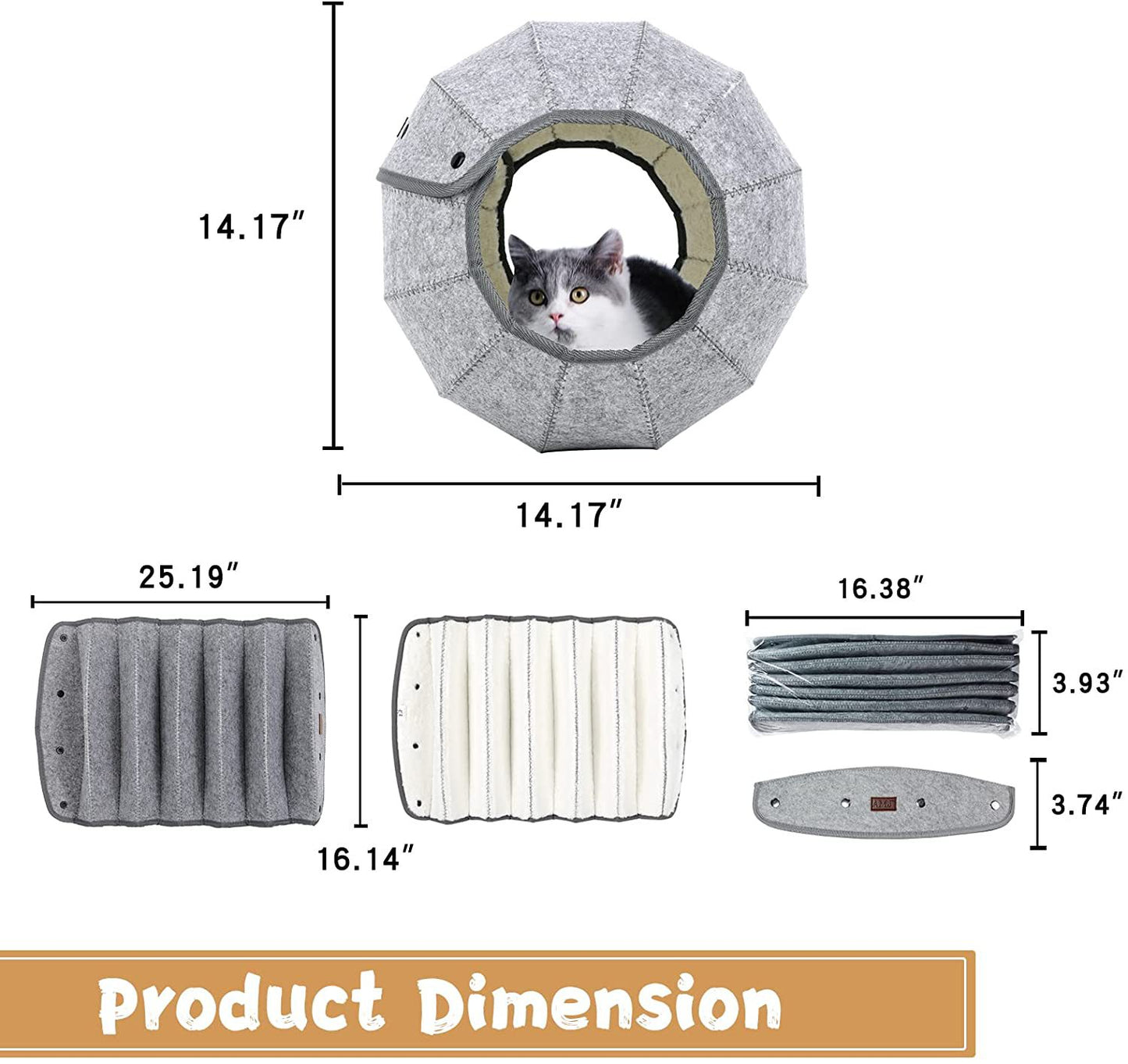 Foldable Breathable Pet Bed Cat Kennel Cave Tunnel Semi-Enclosed Creative Cat Mat Cat And Dog Supplies - Go Bagheera