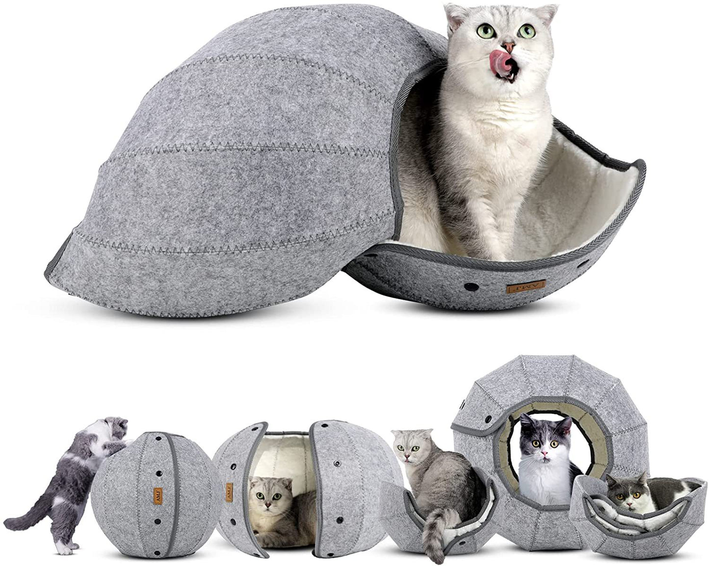 Foldable Breathable Pet Bed Cat Kennel Cave Tunnel Semi-Enclosed Creative Cat Mat Cat And Dog Supplies - Go Bagheera