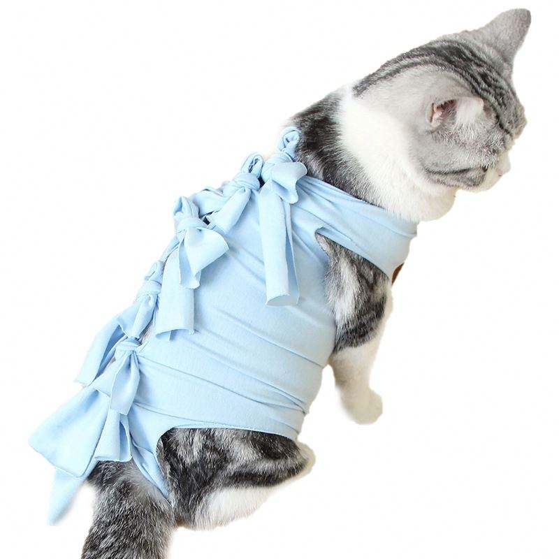 Pet Postoperative Recovery Clothes Female Cat Straps Sterilization Clothes Cat Weaning Clothes Breathable Physiological Clothes Anti-Licking And Anti-Biting - Go Bagheera