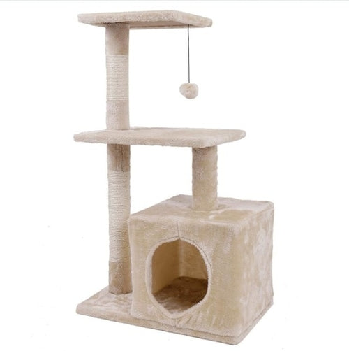 Domestic Delivery Cat Toy House Bed Hanging Balls - Go Bagheera