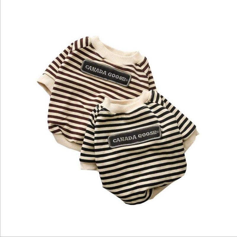 pet clothing round neck striped terry sweater  cow  dog clothes - Go Bagheera
