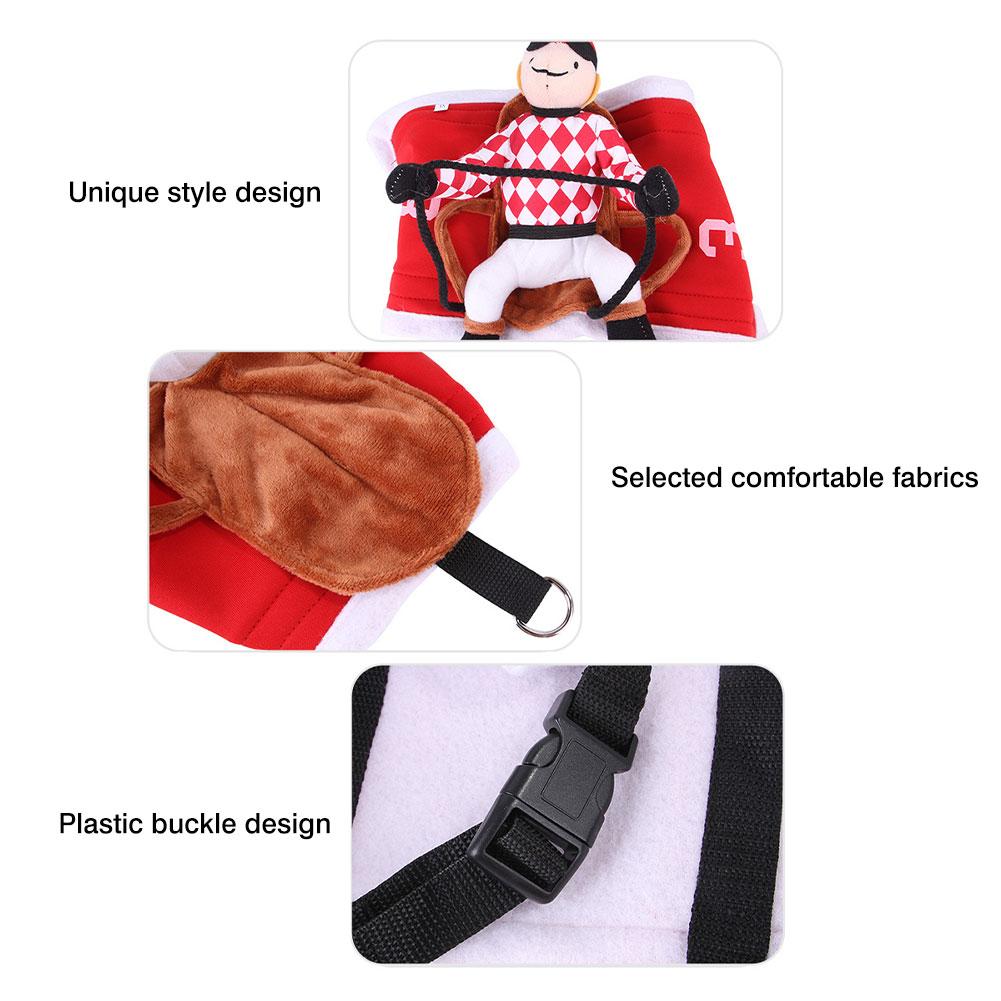 Pet Dog Santa Claus Riding Costume Pet Clothing Flannel Saddle-shaped Pet Cats Dogs Clothes - Go Bagheera