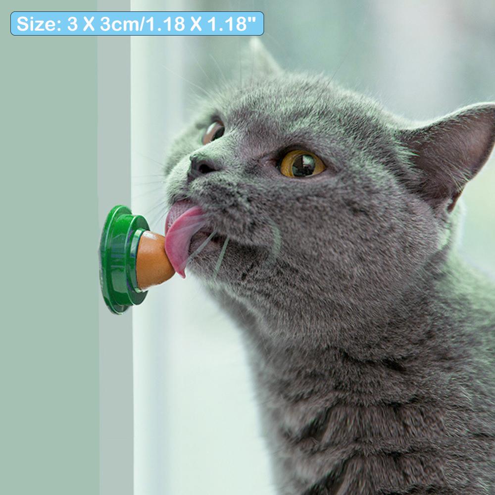 Catnip Wall Ball Healthy Cat Snacks Catnip Sugar Candy Licking Nutrition Gel Energy Ball Toy - Go Bagheera