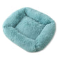 Square Dog Bed Long Plush Solid Color Pet Beds For Little Medium Large Pets Super Soft Winter Warm Sleeping Mats For Dogs Cats - Go Bagheera