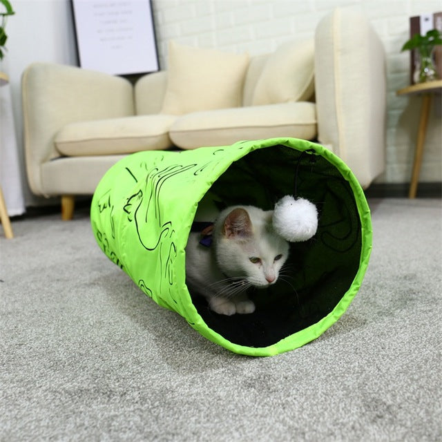 Hot Drop Shipping Pet Cat Tunnels Catnip Printed - Go Bagheera