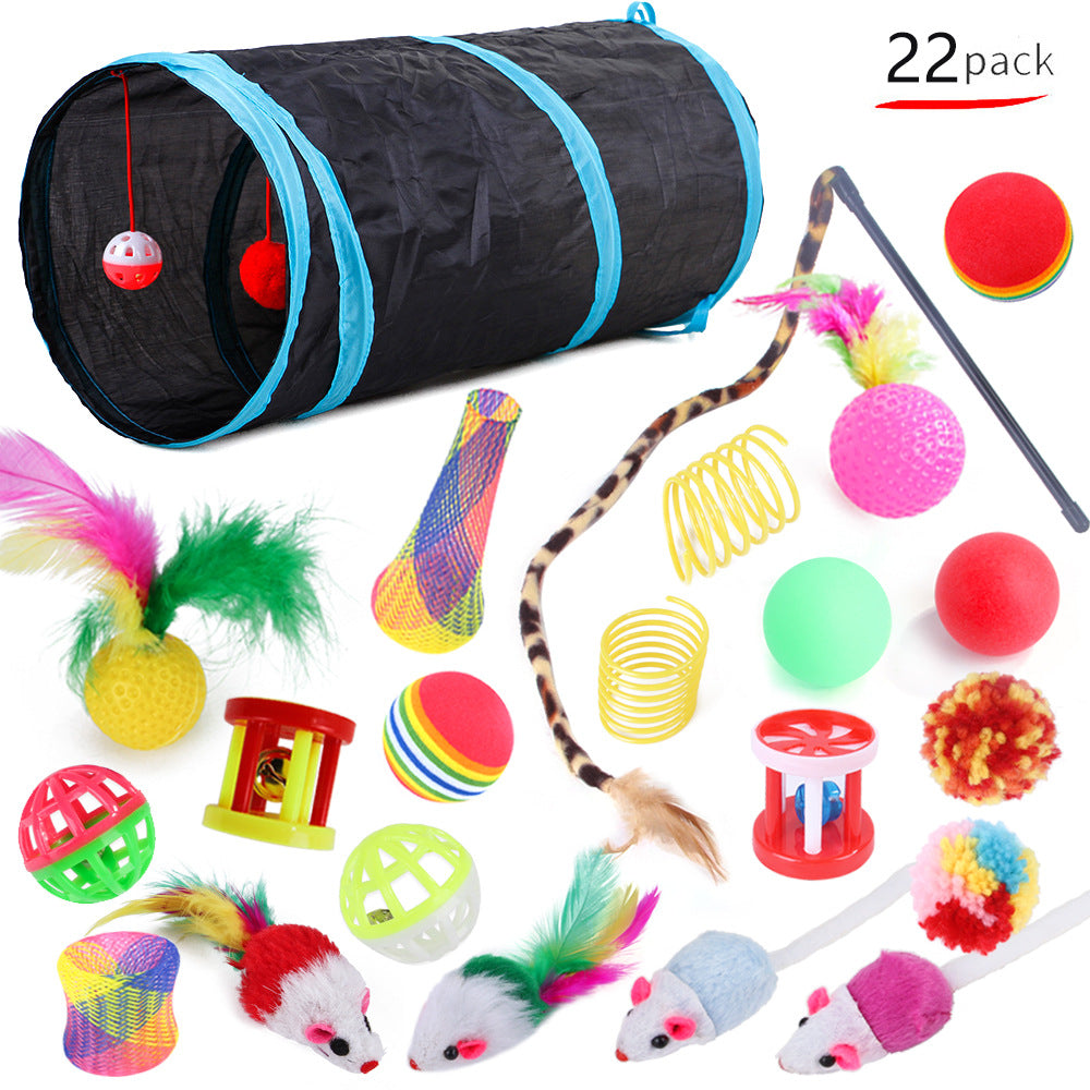 Cat Toy Set Funny Cat Assembled Toys Cat Tunnel Cat Tunnel Pet Supplies - Go Bagheera