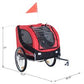PawHut Foldable Pet Bike Trailer Dog Cat Travel Bicycle Carrier, Red - Go Bagheera